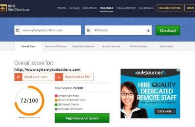 SEO Site check up