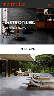 Metrotiles Philippines Website - Mobile