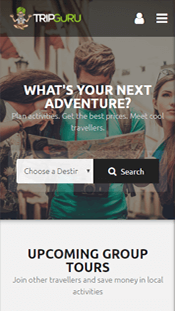 The Trip Guru Website - Mobile