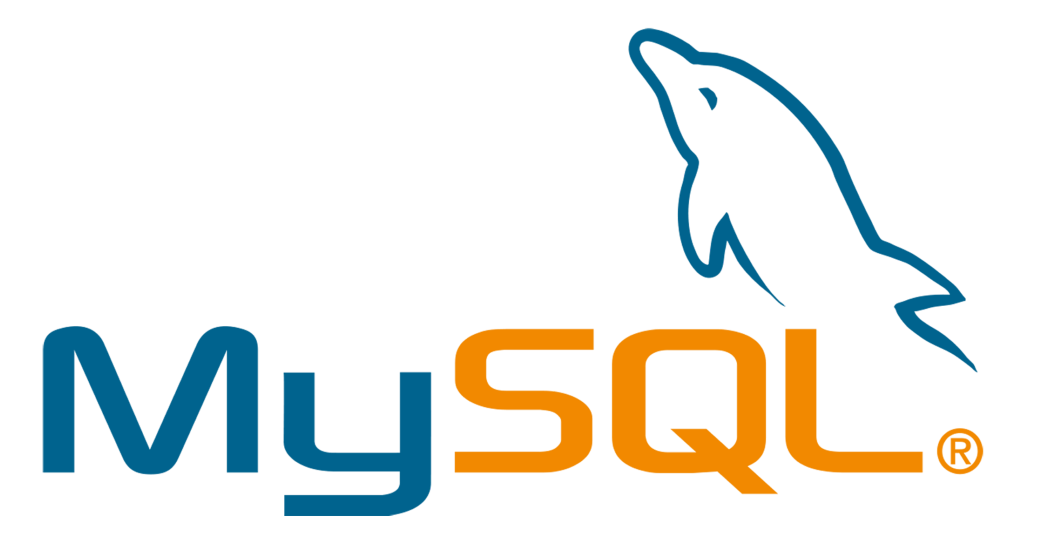MySQL logo featuring the blue dolphin mascot named Sakila leaping above the orange text.