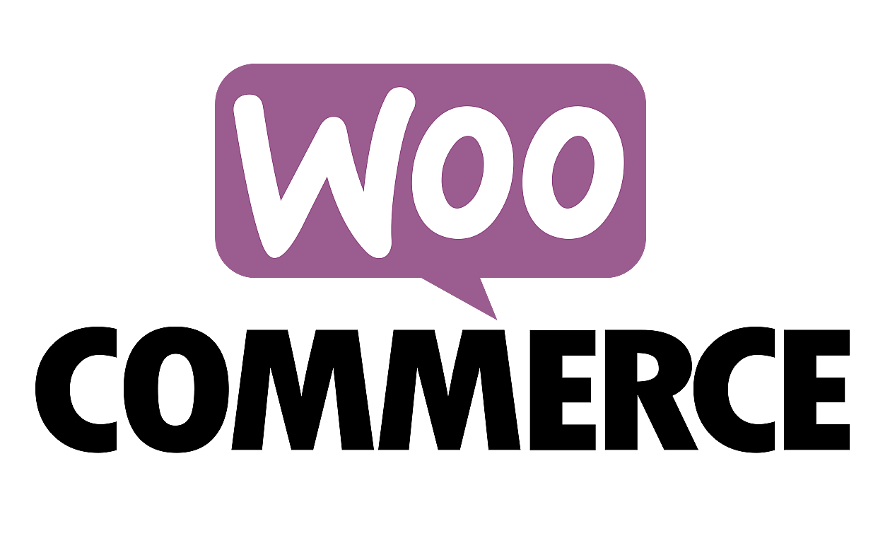 The official purple and black WooCommerce logo featuring the word "Woo" in a speech bubble above the word "COMMERCE".